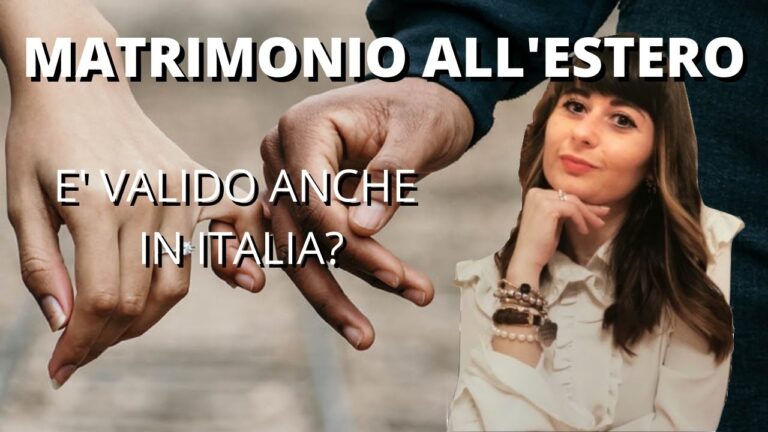 Matrimonio all’estero valido in Italia