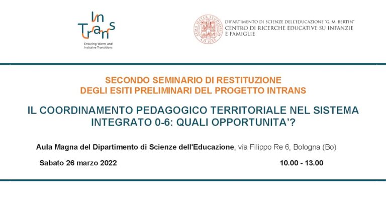 Ruolo e funzioni del coordinamento pedagogico nei servizi per l’infanzia 0-6