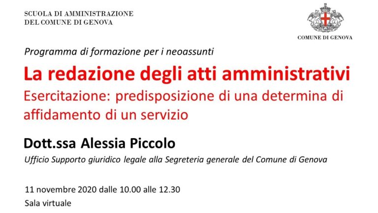 Esempio di Determina Comunale ottimizzata