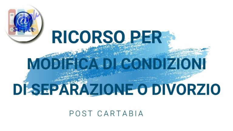 Guida alla Modifica delle Condizioni di Separazione: Il Modello di Ricorso