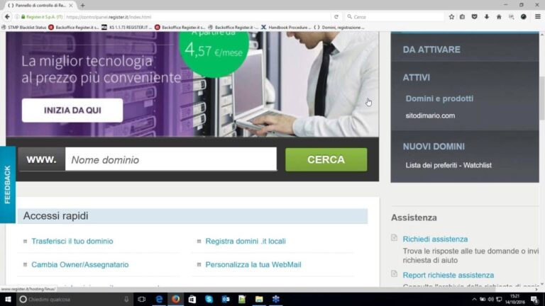 Accesso alla sezione riservata di Cerco e Trovo