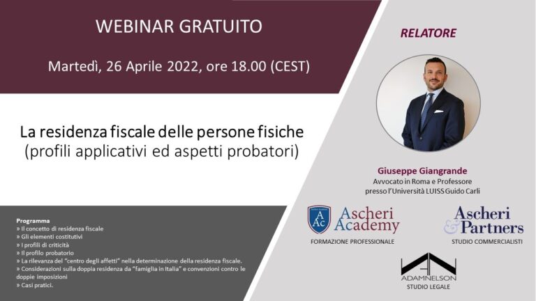 Attestato di Residenza Fiscale per Soggetti Non Fisici