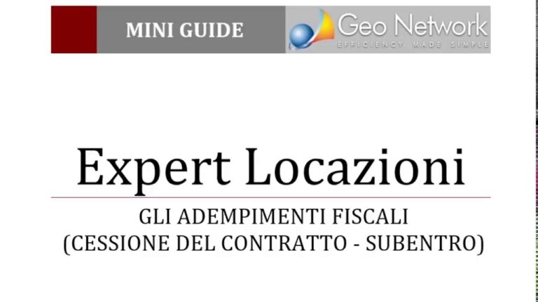 Guida al modulo per subentro contratto di locazione