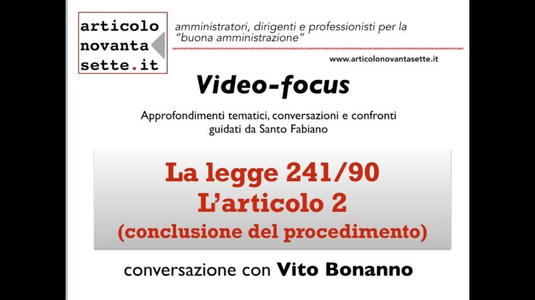 Guida all’applicazione del soccorso istruttorio 241/90