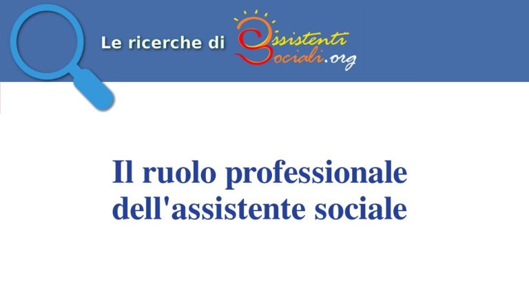 Ruolo dell’Assistente Sociale nelle ASL