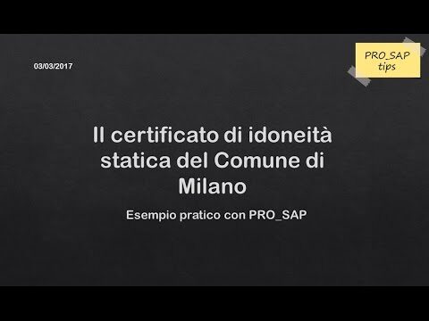 Esempio di Certificato di Idoneit&agrave; Statica: Guida Pratica